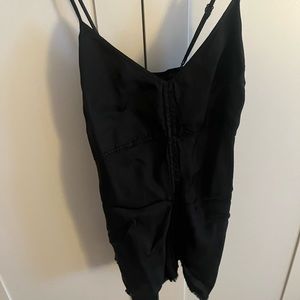 Aritzia black satin camisole